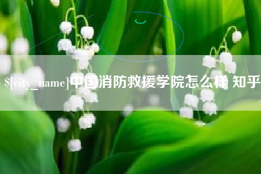 南安中国消防救援学院怎么样 知乎