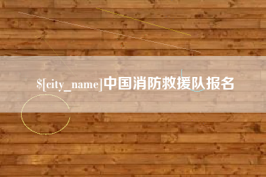 南安中国消防救援队报名