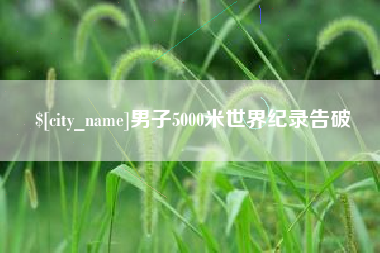 南安男子5000米世界纪录告破