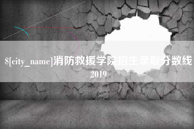 南安消防救援学院招生录取分数线2019