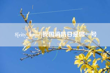 南安我国消防日是哪一号