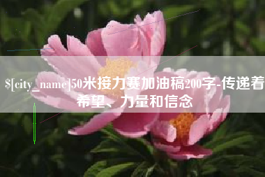 南安50米接力赛加油稿200字-传递着希望、力量和信念