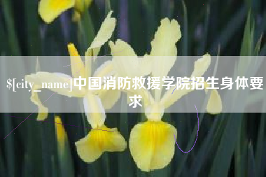 南安中国消防救援学院招生身体要求