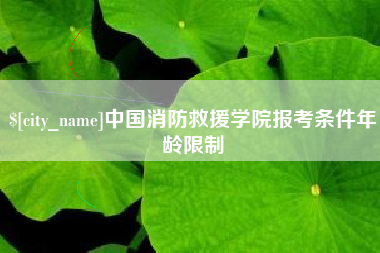 南安中国消防救援学院报考条件年龄限制