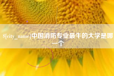 南安中国消防专业最牛的大学是哪一个