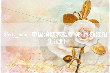 南安中国消防救援学院2020浙江招生计划
