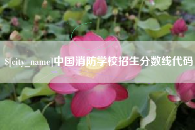 南安中国消防学校招生分数线代码