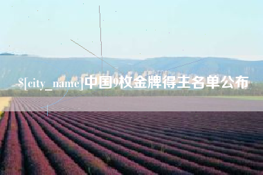 南安中国9枚金牌得主名单公布