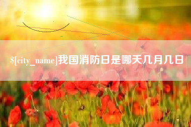 南安我国消防日是哪天几月几日
