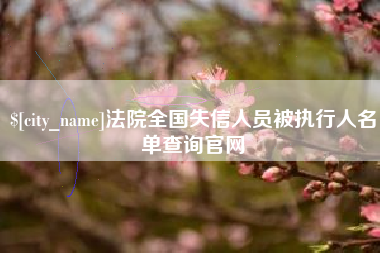 南安法院全国失信人员被执行人名单查询官网