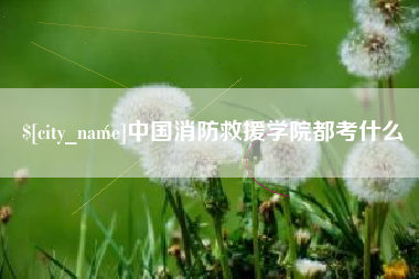 南安中国消防救援学院都考什么