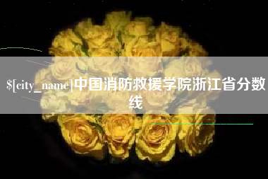南安中国消防救援学院浙江省分数线