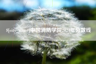 南安中国消防学院2024年分数线