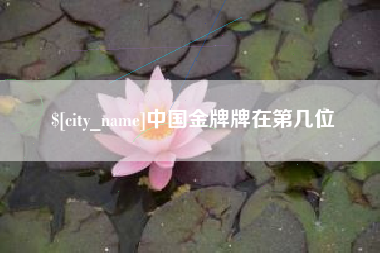 南安中国金牌牌在第几位