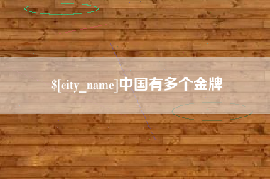 南安中国有多个金牌
