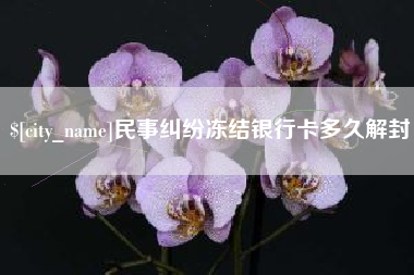 南安民事纠纷冻结银行卡多久解封