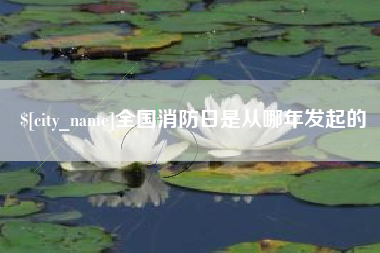 南安全国消防日是从哪年发起的