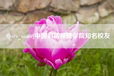 南安中国消防救援学院知名校友