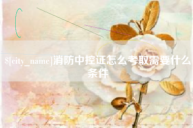南安消防中控证怎么考取需要什么条件