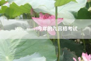 南安今年的九宫格考试