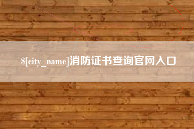 南安消防证书查询官网入口