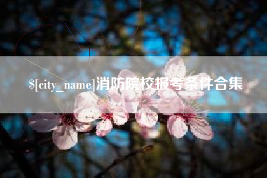 南安消防院校报考条件合集